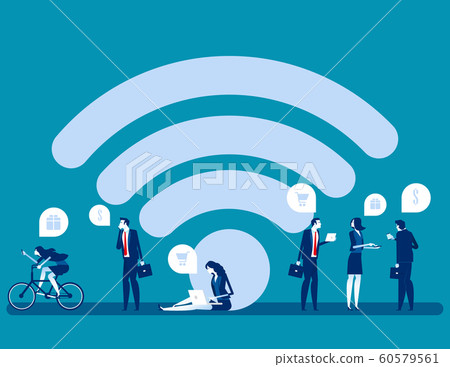 People do online shopping using device. Concept People do online shopping using device. Concept 60579561