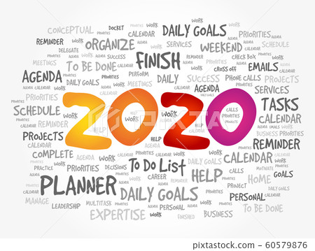 2020 New Year Goals word cloud 60579876