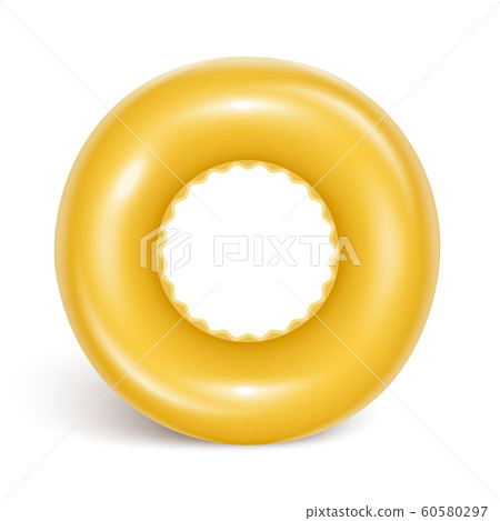 Bright yellow swimming circle Bright yellow swimming circle 60580297