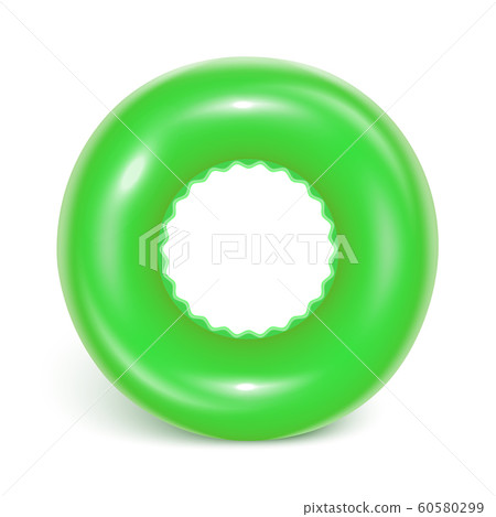 Bright green swimming circle 60580299