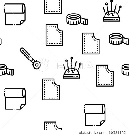 Sewing And Needlework Seamless Pattern Vector Sewing And Needlework Seamless Pattern Vector 60581132