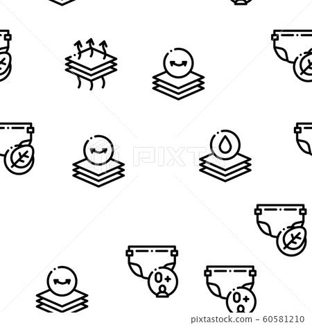 Diaper For Newborn Seamless Pattern Vector Diaper For Newborn Seamless Pattern Vector 60581210
