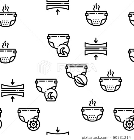 Diaper For Newborn Seamless Pattern Vector Diaper For Newborn Seamless Pattern Vector 60581214