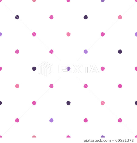 Polka dot seamless pattern on white background. - Stock Illustration ...