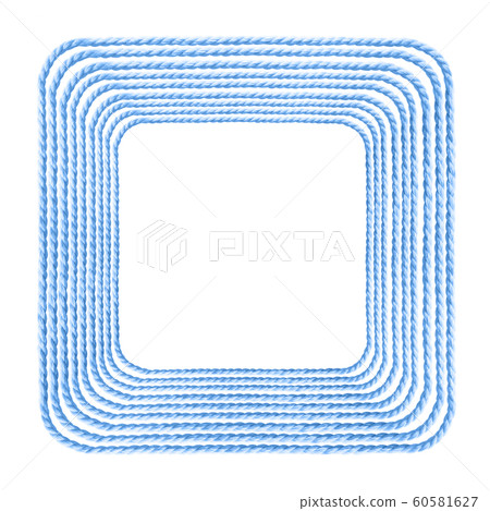 Square blue cotton rope frame Square blue cotton rope frame 60581627
