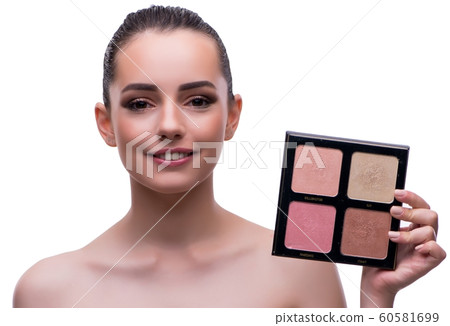 Young beautiful female fashion model with make up Young beautiful female fashion model with make up 60581699
