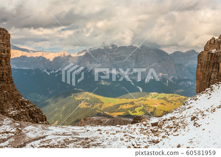 Path to Sella Ronda Dolomites Italy 60581959