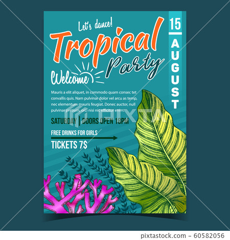 Philodendron Melanochrysum Leaf Poster Vector - Stock Illustration  [60582056] - PIXTA