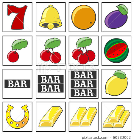 Vector slot machine symbols set. Vector slot machine symbols set. 60583002