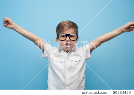 Funny charming little caucasian boy 60583439