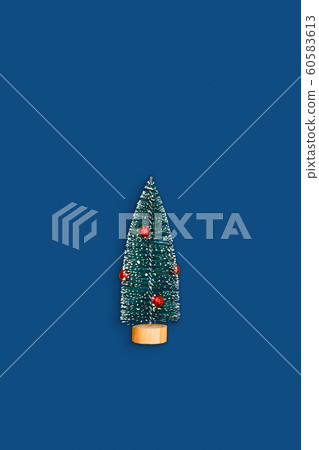 Blue background with christmas tree. 60583613