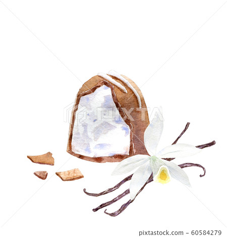 Mallow chocolate with vanilla flavor. Mallow chocolate with vanilla flavor. 60584279