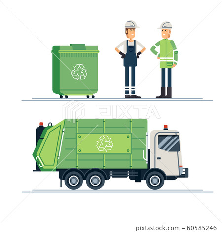 Cool vector urban sanitary vehicle 60585246