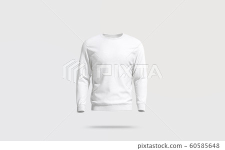 Blank white casual sweatshirt mock up, gray background 60585648
