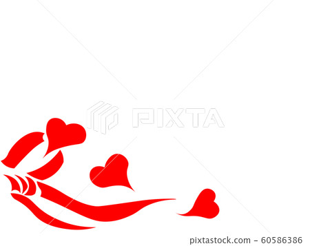 絲帶和心(紅色) 絲帶和心(紅色) 60586386