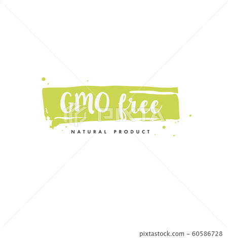 GMO free natural product icons and elements... - Stock Illustration ...