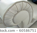 White sofa cushion edge, rounded appearance, background image 60586751