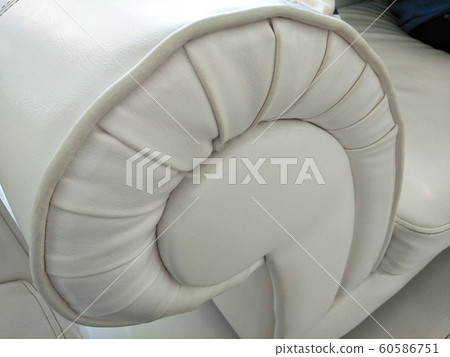 White sofa cushion edge, rounded appearance, background image White sofa cushion edge, rounded appearance, background image 60586751