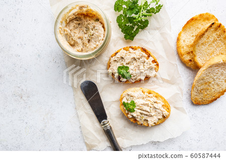 Sandwiches with salmon pate Sandwiches with salmon pate 60587444