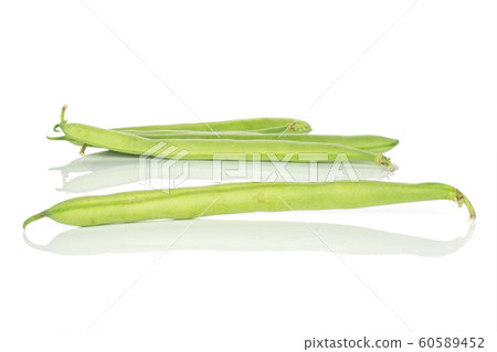 Fresh snap bean isolated on white 60589452