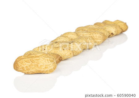 Tasty beige peanut isolated on white 60590040