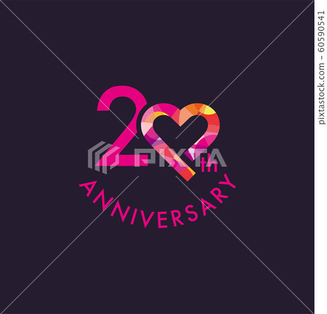 20th anniversary heart emblem 60590541