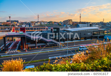 Yokohama cityscape in Japan overlooking Hazawa Yokohama Kokudai Station Yokohama cityscape in Japan overlooking Hazawa Yokohama Kokudai Station 60591817