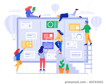 Kanban board. Agile project management, office... - Stock Illustration  [60593881] - PIXTA