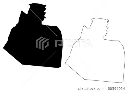Muthanna Governorate map vector.... 60594034