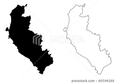 Department of Ica map vector.... Department of Ica map vector.... 60594268