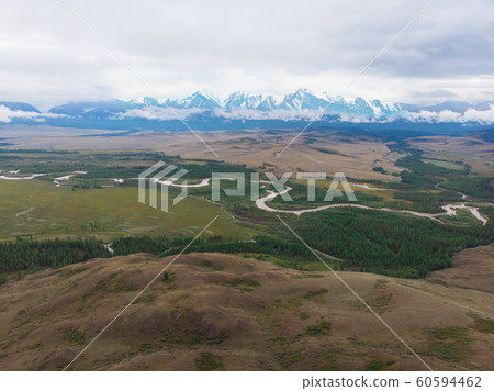 Kurai steppe and Chuya river Kurai steppe and Chuya river 60594462