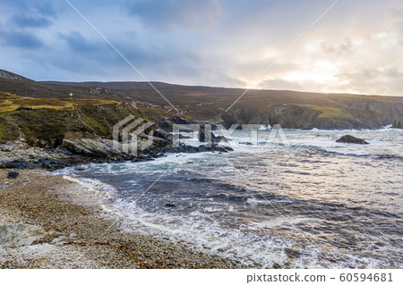 The amazing coastline at Port between Ardara and Glencolumbkille in County Donegal - Ireland The amazing coastline at Port between Ardara and Glencolumbkille in County Donegal - Ireland 60594681