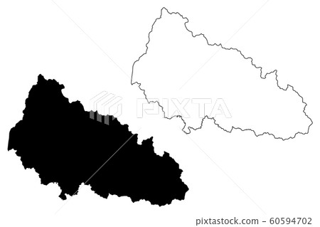 Zakarpattia Oblast map vector.... - Stock Illustration [60594702] - PIXTA