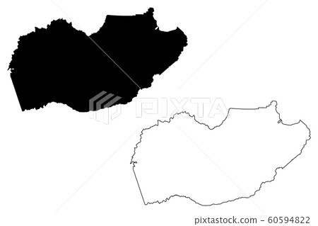 El Dorado County, California map vector 60594822