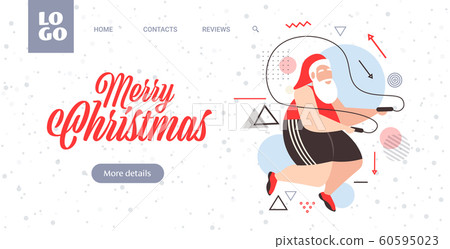 fat santa claus doing exercises with jumping rope overweight bearded man training workout weight loss concept christmas new year holidays celebration greeting card horizontal fat santa claus doing exercises with jumping rope overweight bearded man training workout weight loss concept christmas new year holidays celebration greeting card horizontal 60595023