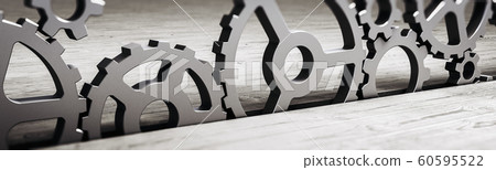 Business industry concept. Gears and communications Business industry concept. Gears and communications 60595522