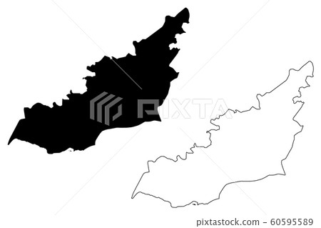 Lahij Governorate map vector.... 60595589