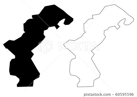 Amanat Al Asimah Governorate map vector.... Amanat Al Asimah Governorate map vector.... 60595596
