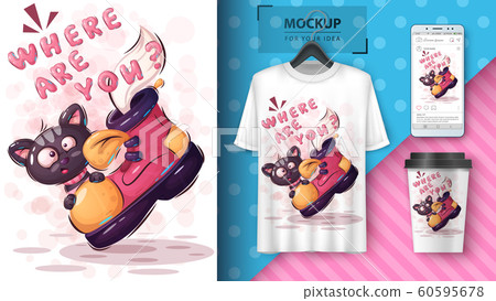 Cute kitty poster and merchandising Cute kitty poster and merchandising 60595678