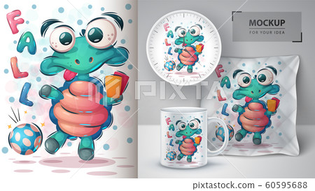 Turtle play football poster and merchandising Turtle play football poster and merchandising 60595688