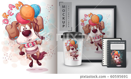 Fly dog poster and merchandising 60595691
