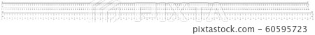 Measurement ruler. Measuring tools scales, 150 centimeters scale and 60 inches rulers vector illustration 60595723
