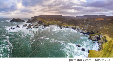 The amazing coastline at Port between Ardara and Glencolumbkille in County Donegal - Ireland 60595724