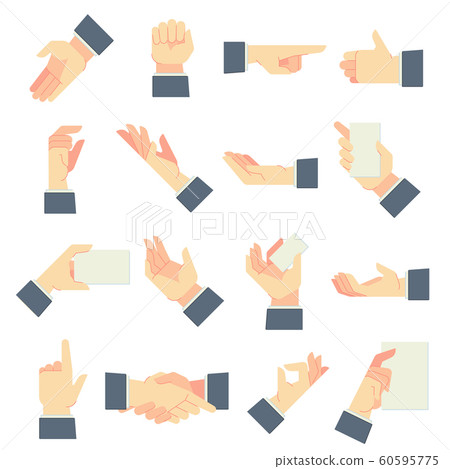 Businessman Hands Gestures Direction Pointing Stock Illustration 60595775 Pixta