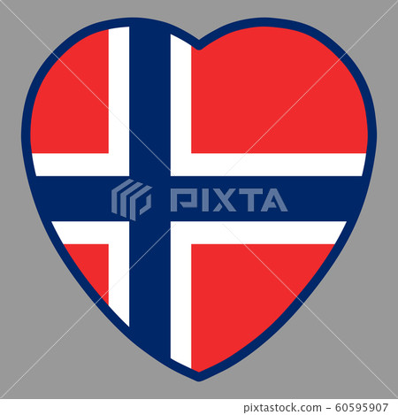Norway Flag In Heart Shape Vector illustration Eps Norway Flag In Heart Shape Vector illustration Eps 60595907