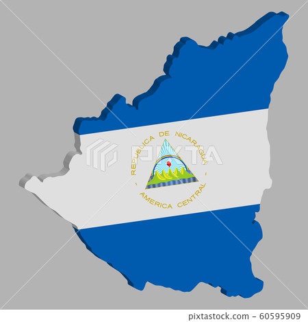 3D Nicaragua Map Flag Vector illustration Eps 10 3D Nicaragua Map Flag Vector illustration Eps 10 60595909