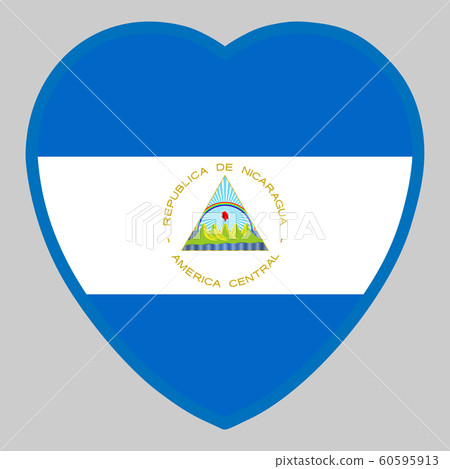 Nicaragua Flag In Heart Shape Vector illustration Nicaragua Flag In Heart Shape Vector illustration 60595913