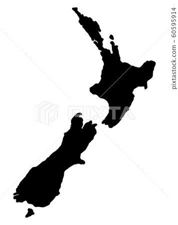 New Zealand Map Silhouette Vector illustration Eps New Zealand Map Silhouette Vector illustration Eps 60595914