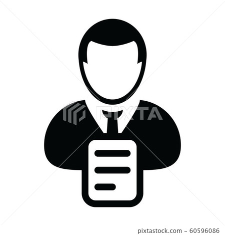Mail icon vector male person profile avatar 60596086