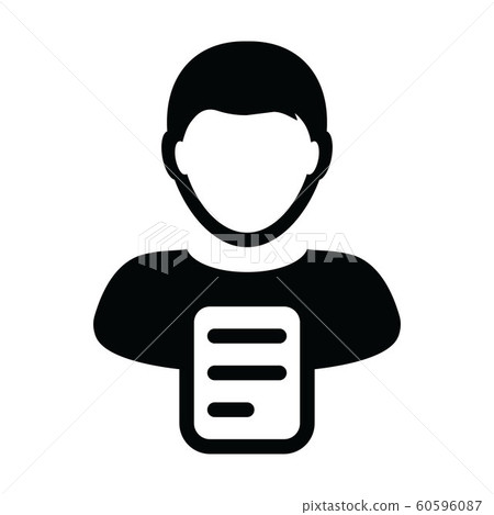 Paper icon vector male person profile avatar Paper icon vector male person profile avatar 60596087